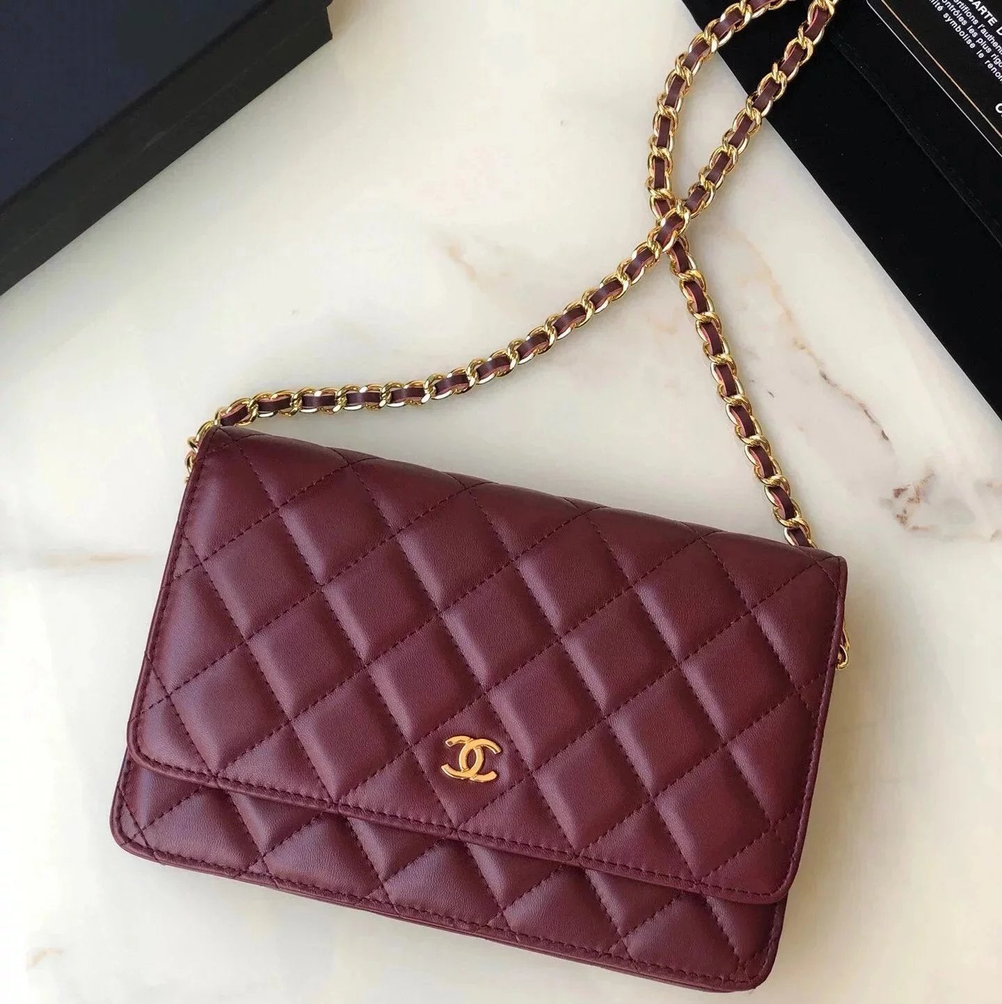 Chanel Women's Bag Top version 【**Original Leather】woc Latest Version Suction Clasp WOC Original Caviar Cowhide Sheepskin Chain Bag Flap Bag Flap Bag Diamond Pattern Bag Fortune Bag WOC Fighter in