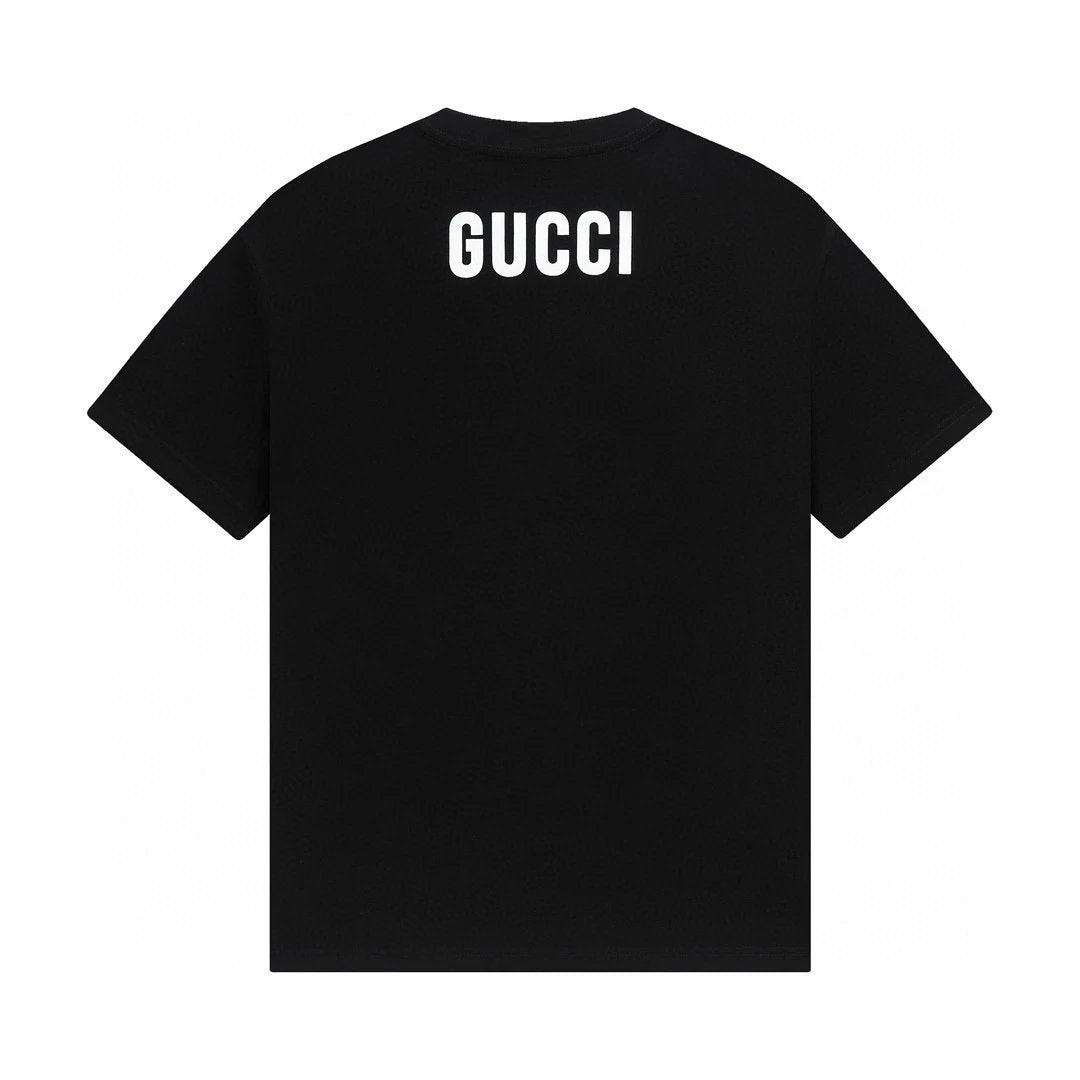Gucci T-shirt Chest Artistic Pattern Print logo round Neck Short Sleeve25ss New pure cotton T Unisex T-Shirt OS Loose Fit Base Shirt Top Half Sleeve T-Shirt