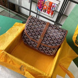 Goyard Bag Top version 2021New Men's Bag Women's Bag Printed Men's and Women's Single Buckle Small Size Shoulder Crossbody Messenger Bag Men