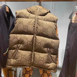 Gucci Down Jacket Winter Casual Hooded Coat Presbyopic Sleeveless down Vest Jacket for Men and Women