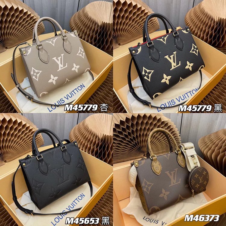 Louis Vuitton LV Women's Bag Top version Early Spring New Small Size Classic Floral Tote Bag Mummy Bag Shoulder Portable Messenger Shopping Bag New Small Size25cm Gray Black