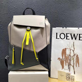LOEWE Backpack Top version 【Premium Version】puzzlebackpack Series Leather Patchwork Genuine Goods Calfskin Backpack Unisex Backpack Bag Backpack Schoolbag Travel Bag