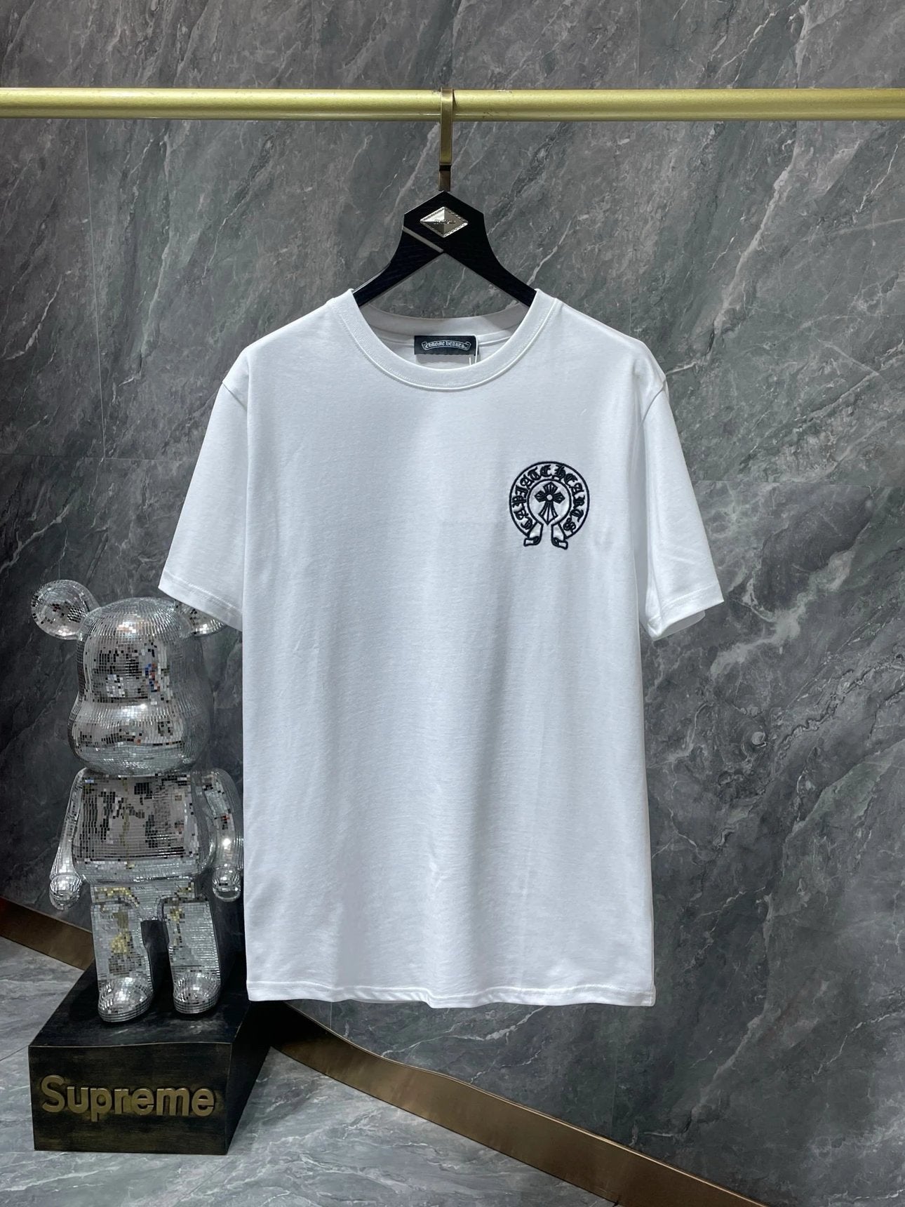 Chrome Hearts T-shirt Top Version Counter Same Style Pure Cotton Summer Men's and Women's Same Fashion Loose All-Matching2024New Short Sleeve T T-shirt