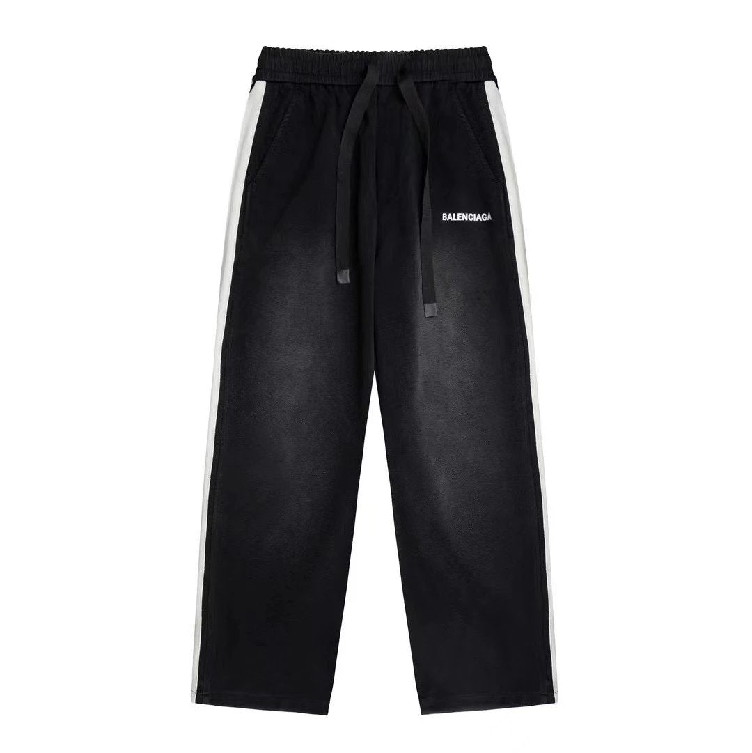 Balenciaga Sweatpants Contrast Color logo Jogger Sweatpants Sports Pants Autumn Unisex Long Pants Drawstring Winter Loose Plus Size Casual Pants High Waist