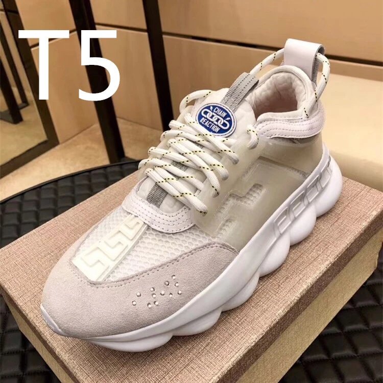 Versace Chain Reaction shoes Vasaki Couple Shoes Dad Shoes Platform Men's Hight Increasing Shoes Trendy All-Match Sports Casual Shoes for Women cf27