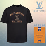 Louis Vuitton LV T-shirt 3D Chest LOGO Printed round Neck Short Sleeve25ss New Pure Cotton Unisex Style T T-shirt OS Loose Fit Base Shirt Short Sleeve Top T-Shirt