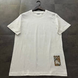 Burberry T-shirt Plaid Badge on the Front logo round Neck Short Sleeve25ss New pure cotton T Unisex T-Shirt OS Drop Shoulder Loose Fit Base Shirt Top T-Shirt Short Sleeve
