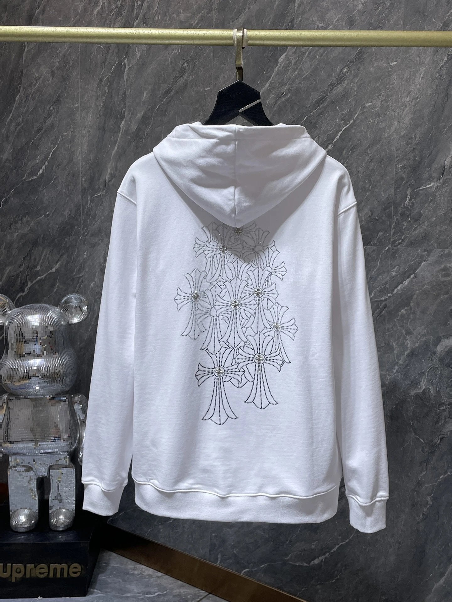 Chrome Hearts Hoodie Cross Hooded Sweater Loose Men's and Women's Zipper Hoodie
