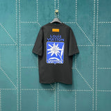 Louis Vuitton LV T-shirt Back Daisy Print logo round Neck Short Sleeve25ss New Pure Cotton Unisex Style T T-shirt OS Loose Fit Base Shirt Top Half Sleeve T-Shirt