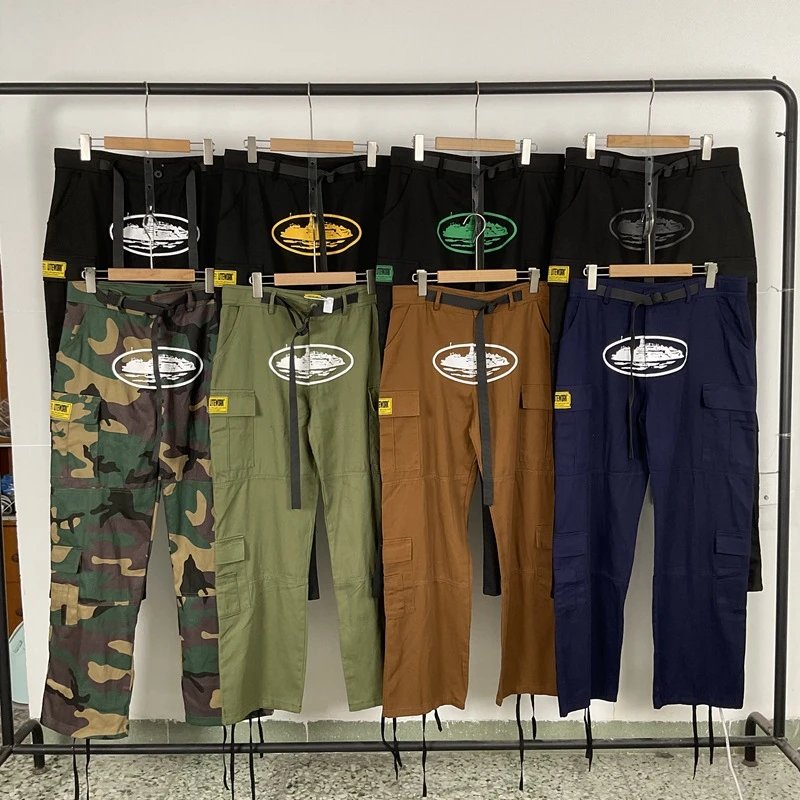 Corteiz Jeans/Overalls Cruise Print American Fashion Brand Men's and Women's Loose Pockets Cargo Pants Truck Straight-Leg Pants