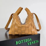 Bottega Veneta Women's Bag Top version 【Premium Version】Cassette Bowling Bag Sheepskin Woven Bag Women's Bag Large Capacity Unisex Commuter Portable Shoulder Messenger Bag Men's and Women's Bags New Hammock Bag