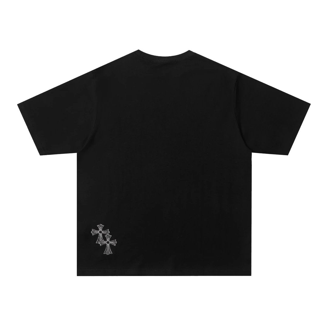 Chrome Hearts T-shirt Three-dimensional Chest LOGO Embroidered Crew Neck Short Sleeve25ss New pure cotton T Unisex T-Shirt OS Loose Fit Base Shirt Top T-Shirt Short Sleeve
