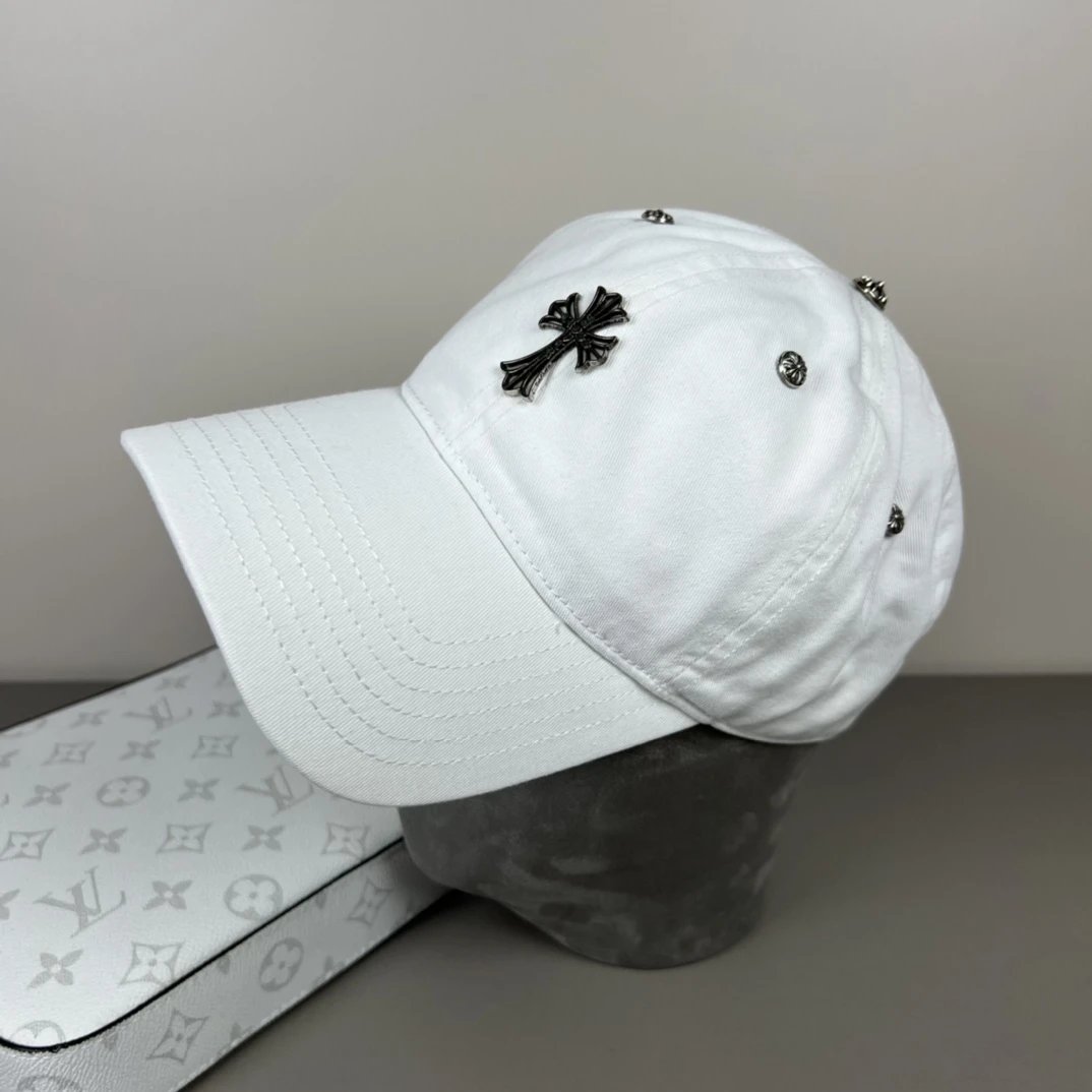 Chrome Hearts Hat logo Baseball Cap Sun Protection Visor Cap Large Head Circumference Versatile Sports Hat Slimming Face Curved Brim Unisex Couple Style