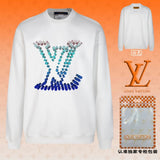 Louis Vuitton LV Hoodie Large chest logo Printed Crew Neck Sweatshirt Long Sleeve Base Shirt Jacket Top Fashion Unisex Sports Casual OS Loose Fit Versatile New Autumn Winter Collection
