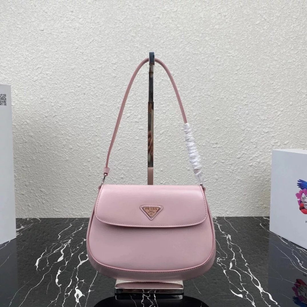 PRADA Bag Top version cleo Series New Ladies Hobo Mirror Calfskin Flap Bag Underarm Bag Vintage Bag Handbag Shoulder Bag Crossbody Bag Women's Bag1BD311