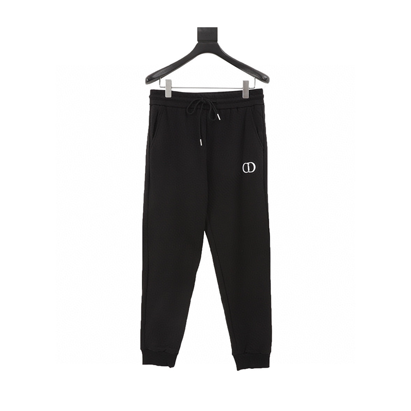 Dior Sweatpants 24Fw Pocket logo Embroidered Cotton Trousers for Men and Women