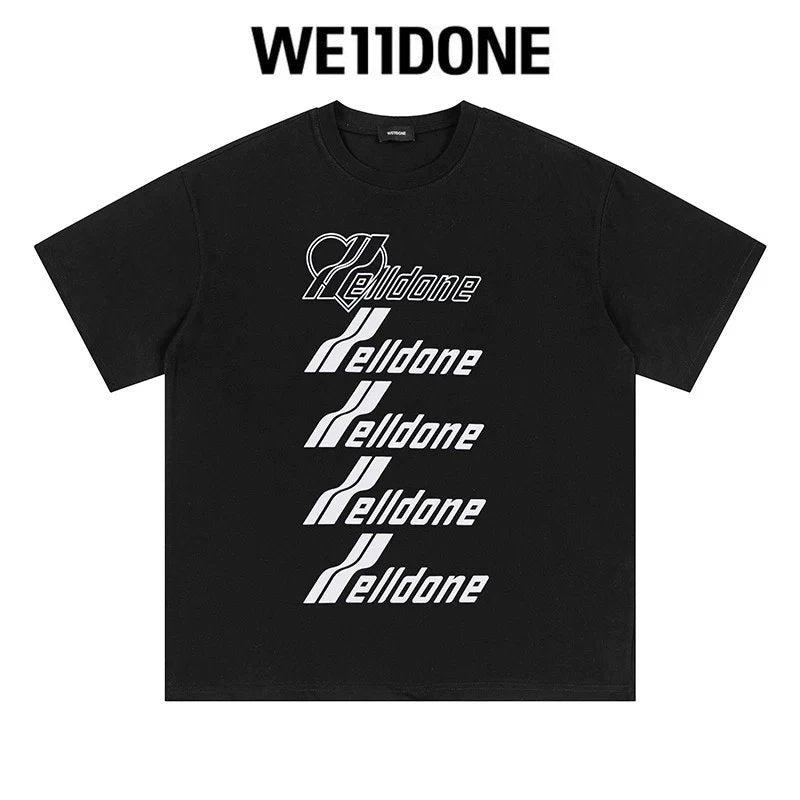 We11done T-shirt Top Spring and Summer New Large Letter Bullet Screen LOGO Simple Short Sleeve T T-shirt Loose Fashion Brand