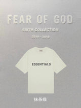 ESSENTIALS T-shirt Top Checked Double Line New Letter Ordinary Short Sleeve Top High Street Loose T T-shirt