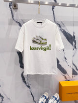 Louis Vuitton LV T-shirt 25ss New Pure Cotton Unisex Style T T-shirt OS Loose Fit Base Shirt Casual Short Sleeve Top T-Shirt