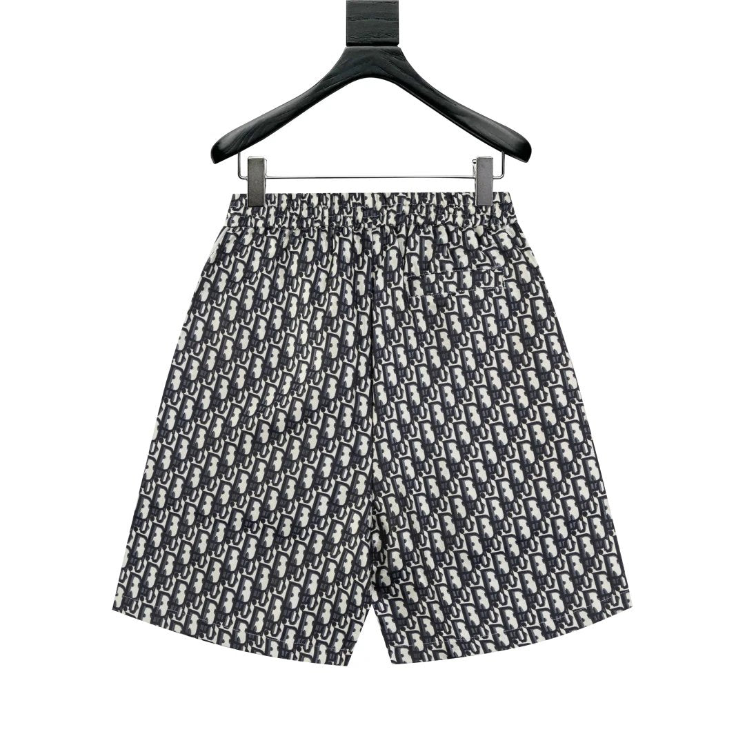 Dior shorts Full-body Letter Print with Side Letter Webbing logo Five-point Shorts25ss New Drawstring Casual5Two-Piece Casual Sweatpants Summer Pants Unisex Pure Cotton Sweatpants