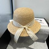 Dior Hat Letter Stickers logo Fisherman Hat Casual Sun Protection UV Protection Plain Face Covering Sun Hat Outdoor Versatile Flat Top Bucket Hat