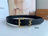 YSL Belt Top version High Quality Belt Female First Layer Cow Leather Belt2.03.0Women's Belt Calfskin High-Grade Pure Leather Belt Men and Women Business Casual Belt Belt Women's Belt