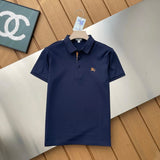Burberry T-shirt Chest Logo logo Embroidery POLO Shirt Lapel Short Sleeve25ss New Unisex Summer Loose Short Sleeve T Business Commuter Short Sleeve Shirt Plus Size T-Shirt