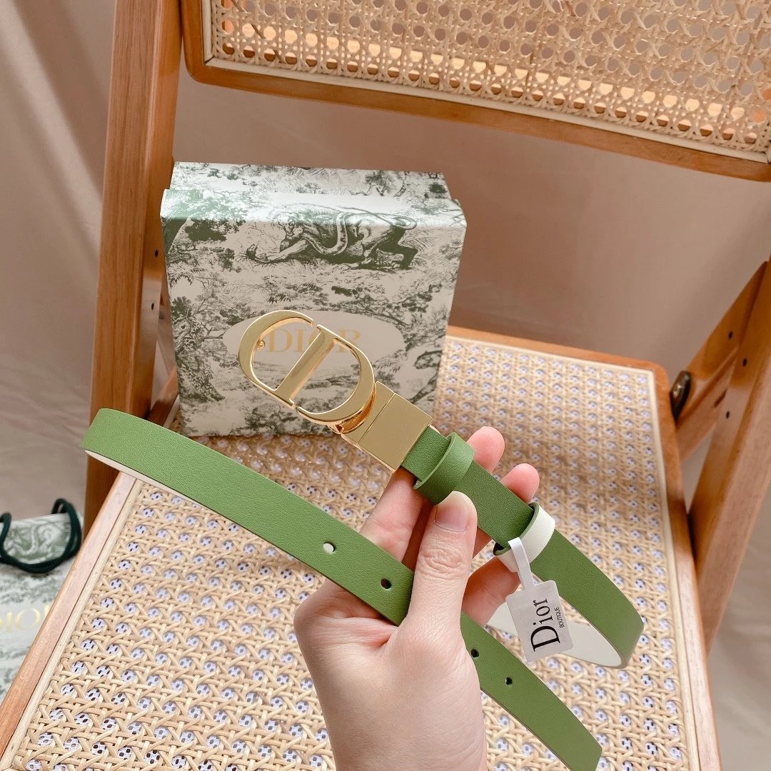 Dior Belt Top version Original Order Belt Genuine Cattlehide Leather Surface Belt Women's Belt Double-Sided Head Layer Cowhide Universal Business Women's Belt Women's Business Casual Belt Belt Women's High-End Belt2.0cm