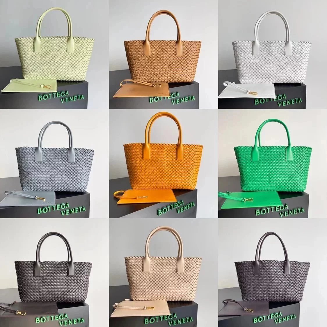 Bottega Veneta Women's Bag Top version 【Surrogate Shopping Edition】New Arrival MiniCabat Limited Mini Basket Tote Cabat Woven Bag Portable Shopping Basket Bag Woven Vegetable Basket New Woven Shopping Basket Bag Treasure Dish Jia Woven Oversized Shopping