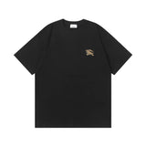 Burberry T-shirt Chest Plaid Embroidery logo round Neck Short Sleeve25ss New Pure Cotton Unisex Style T T-shirt OS Loose Fit Base Shirt Half Sleeve T-Shirt Top Half Sleeve