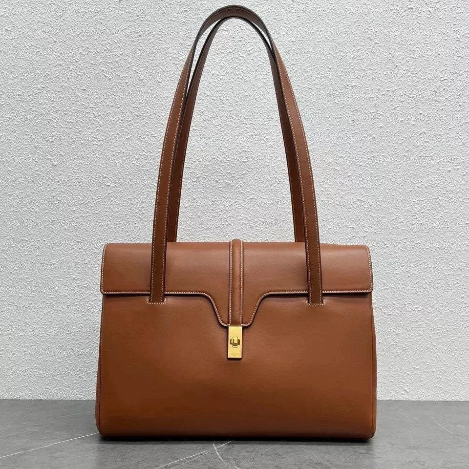 Celine women's bag Top version 【Level Surrogate Shopping】SOFT16Medium32cm Large Size38cm Large Shopping Bag Computer Bag Office Intellectual Handbag Shopping Bag Commuter Bag Tote Tote Bag Selene Women's Bag