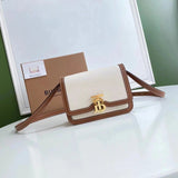 Burberry Women's Bag Top version 【Surrogate Shopping Edition】TB Bag New TB Twist Lock Bag Canvas Stitching Leather Crossbody Bag Women's Bag BOX Square Bag Stewardess Bag Box Bag Messenger Bags New Women's Bag