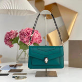 BVLGARI Bag Top version 【Original Factory】New Underarm Bag Bag Decorated with a Snake's Head2022Summer Latest Popular Flap Bag Messenger Bag Shoulder Bag New Women's Bag