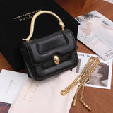 BVLGARI Bag Top version 291070SERPENTI Series MARYKATRANTZOU Bag Decorated with a Snake's Head Snake Head Women's Bag Handle Chain Shoulder Bag Messenger Bag Handbag