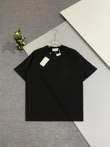 Gucci T-shirt Double-breasted G Embroidery logo round Neck Short Sleeve25ss New pure cotton T Unisex T-Shirt OS Loose Fit Base Shirt Top Half Sleeve T-Shirt