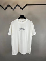 Burberry T-shirt Chest Logo Flocking Print logo round Neck Short Sleeve25ss New Pure Cotton Unisex Style T T-shirt OS Loose Fit Base Shirt Top Half Sleeve T-Shirt