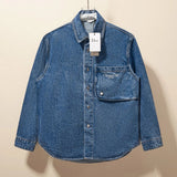 Dior Jackets Embroidered Denim Jacket Fashion Simple Heavy Casual Short Unisex Washed Vintage Turn-down Collar Jacket