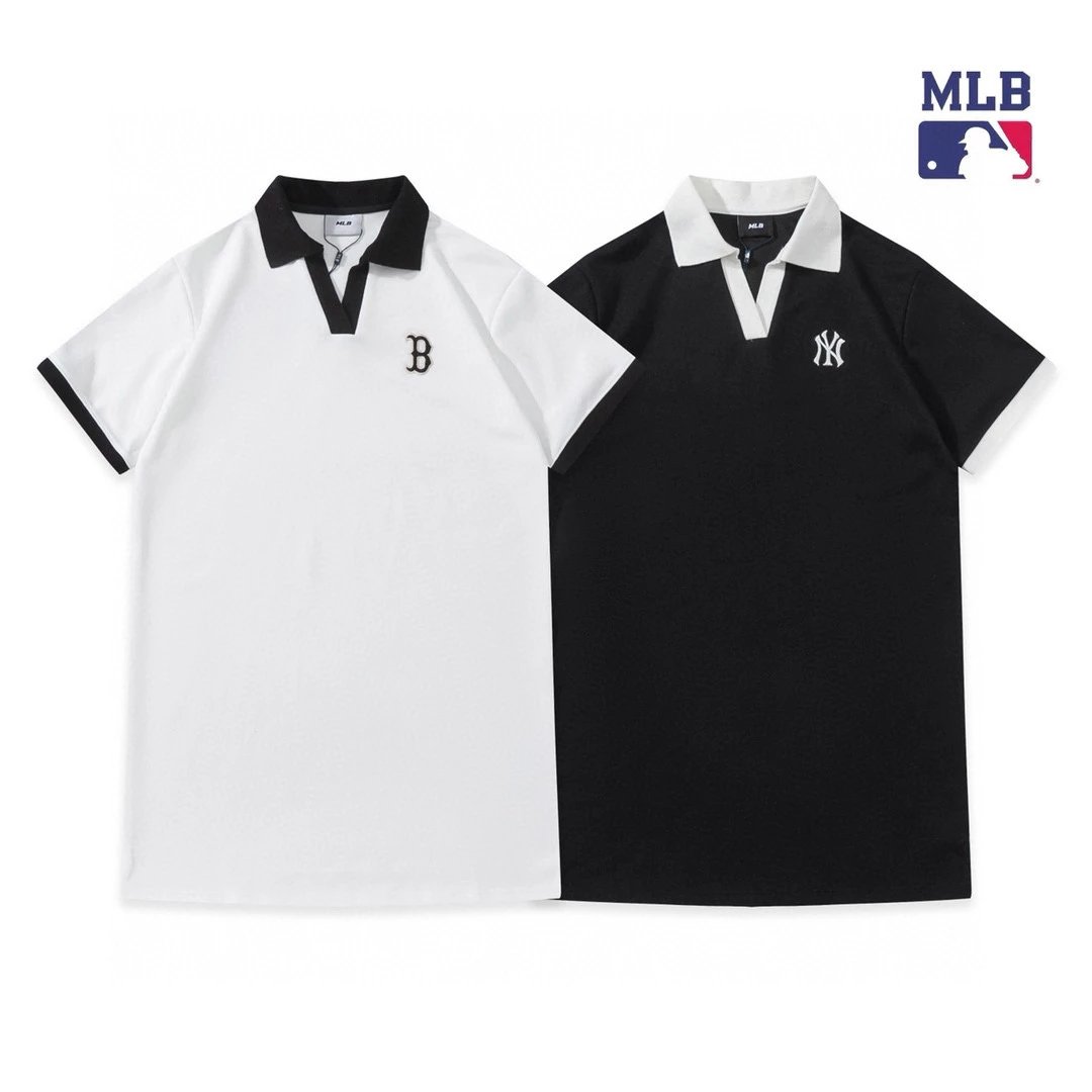 MLB T-shirt Top Version New Color-Matching Dress Skirt Summer Fashion