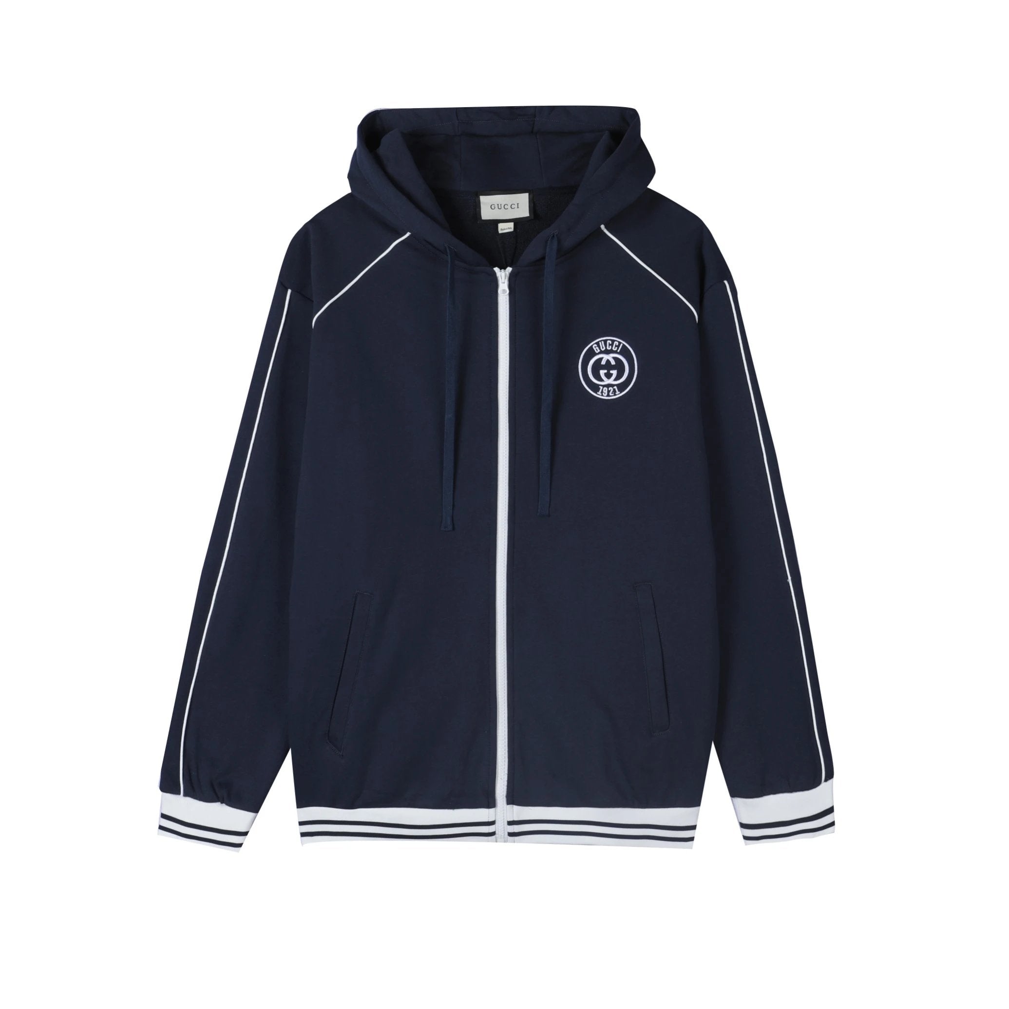 Gucci Hoodie Embroidery on the chest logo Hooded Sweatshirt Jacket Unisex Sports Casual Loose Fit Versatile