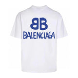 Balenciaga T-shirt Double Back B Large Letter Print logo round Neck Short Sleeve25ss New Pure Cotton Unisex Style T T-shirt OS Loose Fit Base Shirt Top Half Sleeve T-Shirt