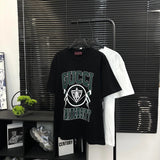 Gucci T-shirt Chest Shield Letter Print logo round Neck Short Sleeve25ss New Pure Cotton Unisex Style T T-shirt OS Loose Fit Base Shirt Top Half Sleeve T-Shirt
