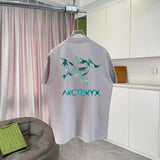 Arc'teryx T-shirt Back Gradient Bird Pattern Large Print logo round Neck Short Sleeve25ss New pure cotton T Unisex T-Shirt OS Loose Fit Base Shirt Top Half Sleeve T-Shirt