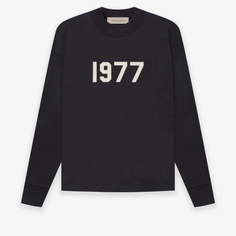 ESSENTIALS Hoodie Top Version1977Counter Same Style Pure Cotton Summer Men's and Women's Same Fashion Loose All-Matching2024New Long Sleeve T T-shirt