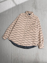 Balenciaga Down Jacket Double B Lock Buckle Vintage Jacquard Lapel Shirt Jacket Cotton Coat Casual Loose Lapel Thickened Warm Shirt Jacket os Unisex Cardigan with Various Styles24ss New Winter Products