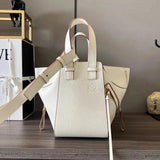 LOEWE Women's Bag Top version 【Original Leather Premium Version】2023New Hammock Bag Satin Cowhide Hammock Handbag New Size20cm New Hammock Bag Handbag Vegetable Basket Bag Women's Bag Silk Surface Cow Leather Wide Shoulder Strap Litchi Pattern Cowhide Lea