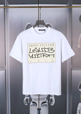 Louis Vuitton LV T-shirt Chest Print logo round Neck Short Sleeve25ss New Pure Cotton Unisex Style T Casual T-Shirt Base Layer Shirt OS Loose Fit Half Sleeve Top Plus Size