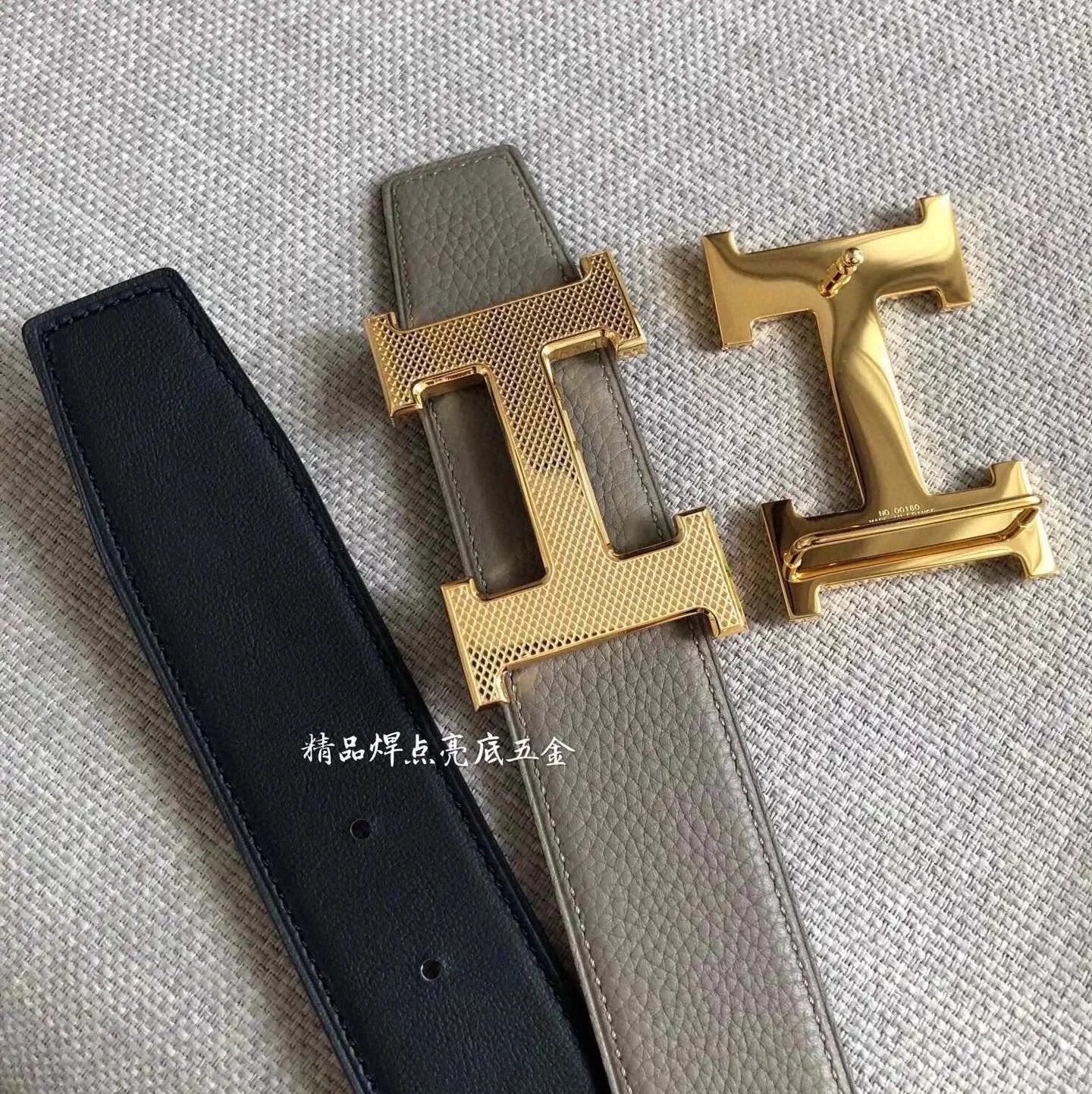 Hermes Belt Top version Men's Belt Width3.8cm Mesh H Steel Buckle Selected Double-Sided Calf Leather Double-Sided Available H Home Belt