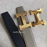 Hermes Belt Top version Men's Belt Width3.8cm Mesh H Steel Buckle Selected Double-Sided Calf Leather Double-Sided Available H Home Belt