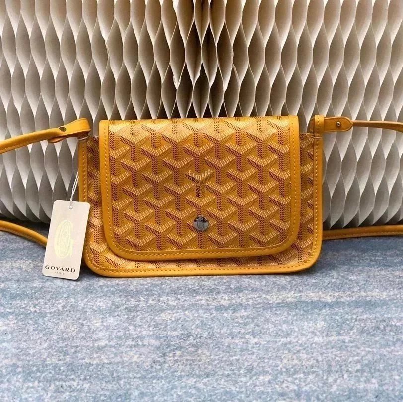 Goyard Bag Top version Men's and Women's Bags Unisex Three-Layer Bag Classic plumet Mini WOC Envelope Package One-Shoulder Crossbody Y Letters logo Clutch Envelope Package