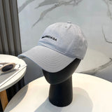 Balenciaga Hat Letter Embroidery logo Baseball Cap Sunshade Sun Protection Duckbill Cap Unisex Couple Style Large Head Circumference Slimming Face Curved Brim Versatile Sports Hat